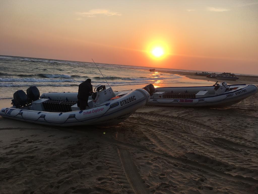 Triton Dive Boats at Sunrise